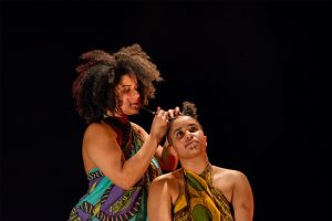 Wandia Nduku and Subira Joy in Joy Nduku at the Marlborough Theatre, February 2020. Photo: Reuben & Jay